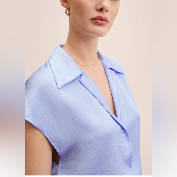 Satin finish flowy shirt